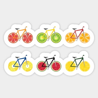 Fruit Wheels MTB Cycling Pattern For Bike Lovers And Cyclists Sticker